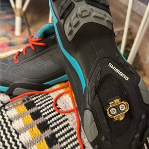 Shimano Cycling Shoes with Orange Laces